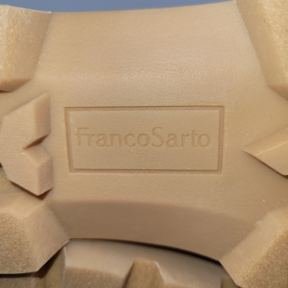 Franco Sarto Balin Platfoem White and Tan Loafers - Picture 11 of 12